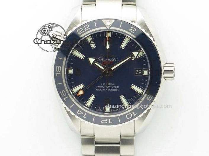 0113 Effortless 2018 Seamaster Diver 300M OMF Best Edition Blue Ceramic Gray Dial on SS Bracelet A8800 (Black Balance Wheel) 7958